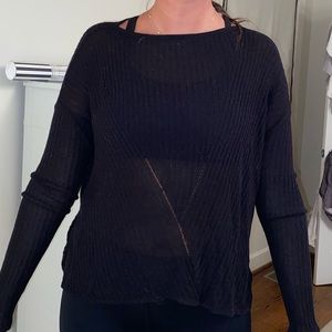 W By Worth Sheer Black Top